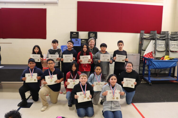 Mrs. Pasturczak and her 5th grade Honor Roll students.