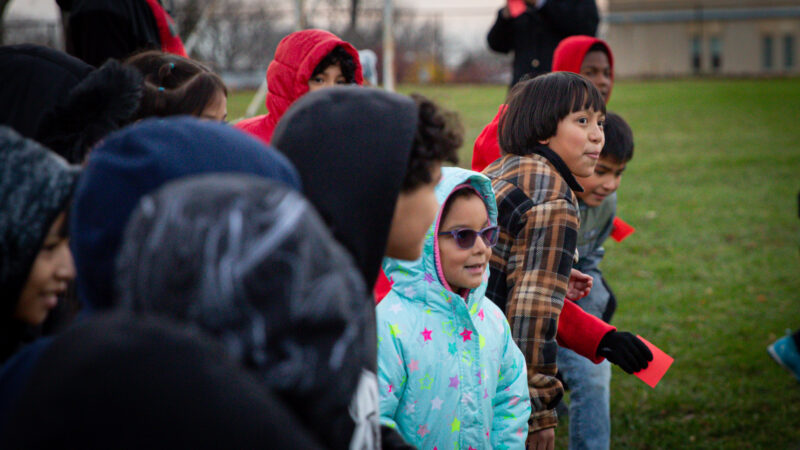 Students get ready to take off during the Turkey Trot