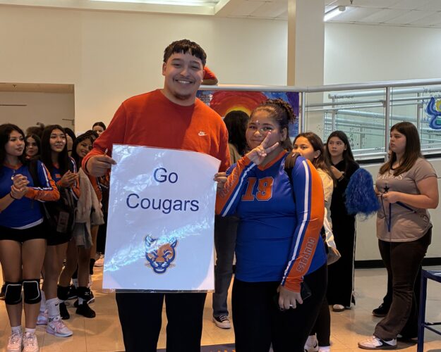 Evianette Solis Gonzalez with Mr. Acosta