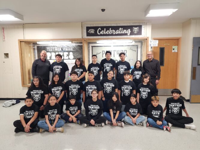 Assistant Principals Mr. Los and Mr. Granadillo   Grade 6 Students:  Yolany C.M., Kevyn C., Maria E., Emanuel J.G., Jose M., Maria P.V., Dylan P.A., Mateo S.C., Zoe V.   Grade 7 Students:  Mung C., Alina F., Omar M.R., Brandon M., Ivan R., Dayanara S., Jasmin V., Victor V.   Grade 8 Students:  Anna C., Elias D., Rosamaria E., Jason F.P., Joshua G., Sofia G., Eduardo M., Yaretzi R.